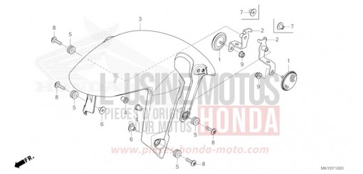 FRONT FENDER CB650RACR de 2024